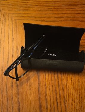 Prada Black Frame Eyeglasses with Prada Hard Case